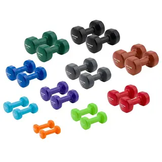 Hantelset i vinyl  10 par 20 st hantlar  1-10 kg