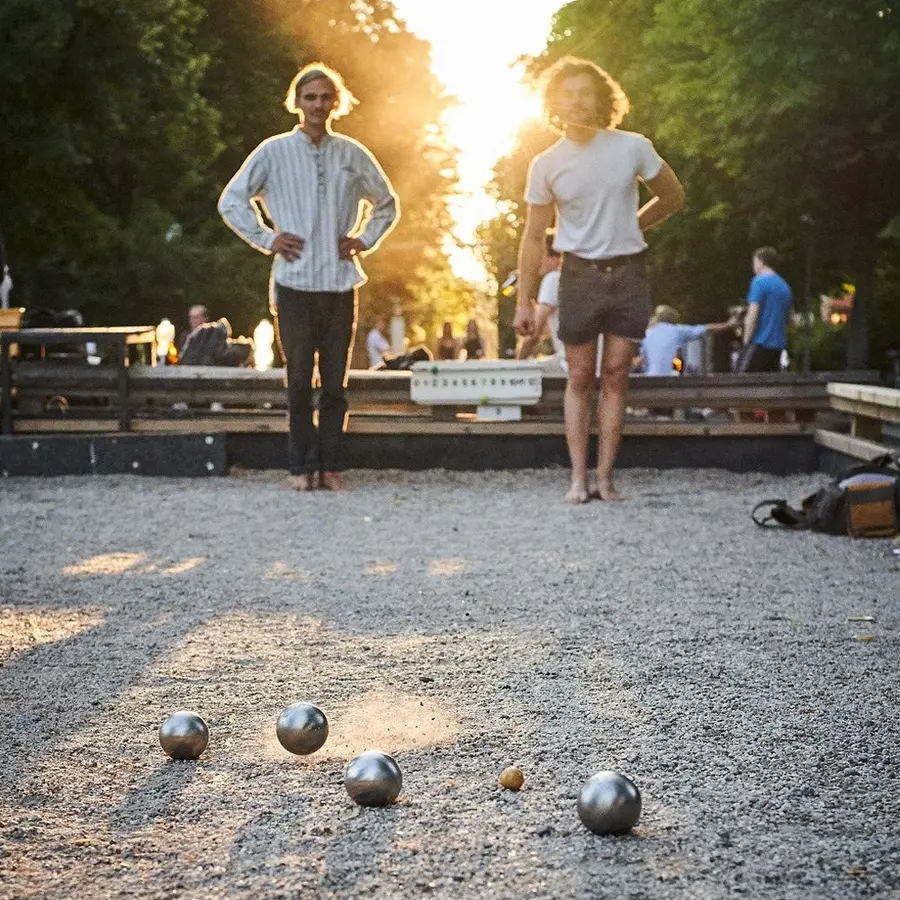 Bouleset med trälåda Pétanque 