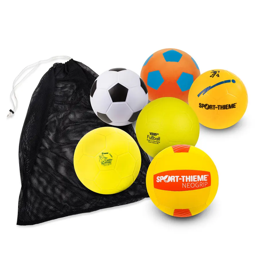 Fotbollsset med mjuka fotbollar 6 st. mjukbollar lek | Inne och utebruk 