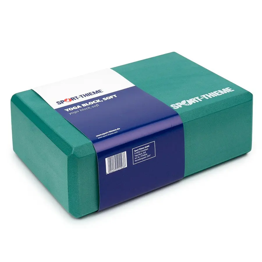 Yogablock i EVA skum | Mjuk 225 x 150 x 75 mm | Grön 