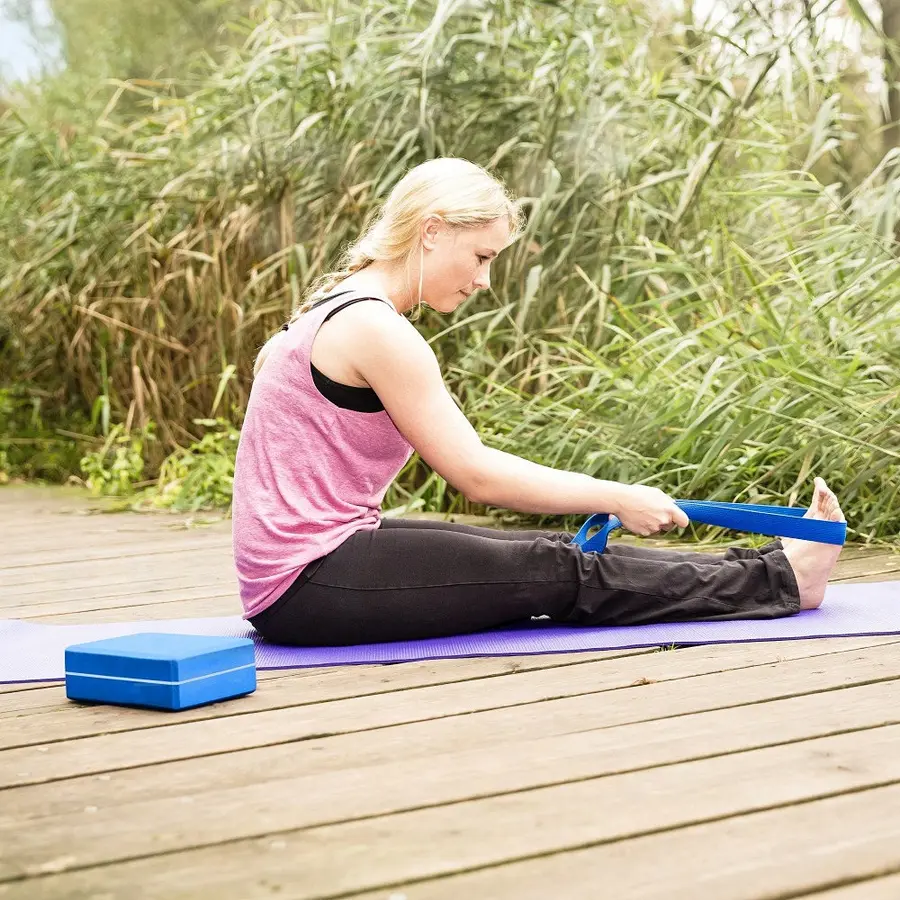 Yogablock i EVA skum | Hård 225 x 150 x 75 mm | Blå 