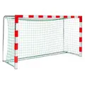 Håndballmål 300x160cm rød/sølv 1 stk | foldbare nettbøyler m/nett