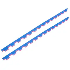 Kant f&#246;r kampsportsmattor Bl&#229; r&#246;d Set 2 st x 1m x 2 cm
