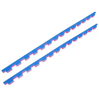 Kant f&#246;r kampsportsmattor Bl&#229; r&#246;d Set 2 st x 1m x 2 cm