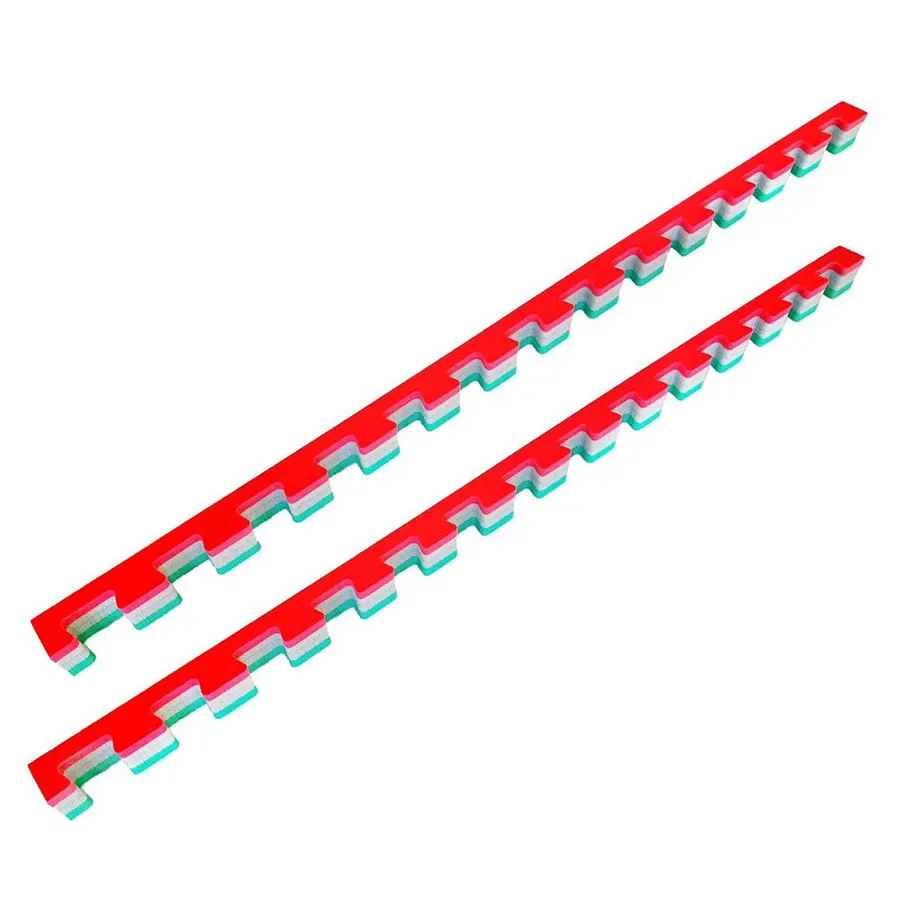 Kant för kampsportsmattor  Röd grön Set 2 st x 1m x 4 cm 
