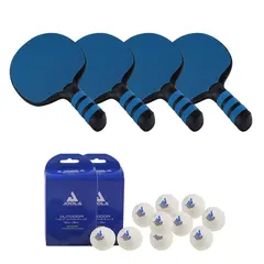 Bordtennispaket Klubben Outdoor 4 racketar | 12 bordtennisbollar