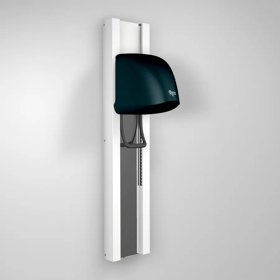 Hårfön REZ Beluga V Spegel vit/antracit Vit skena RAL 9010 | Kåpa RAL 7016 