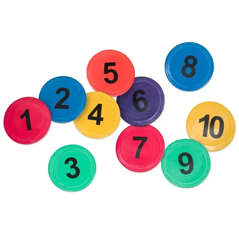 Markeringsplattor med siffror 1-10 Floor Markers Numbers