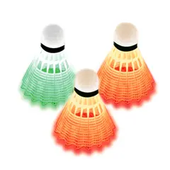 Badmintonbollar Magic Night (3) Med LED-batteri f&#246;r spel i m&#246;rker