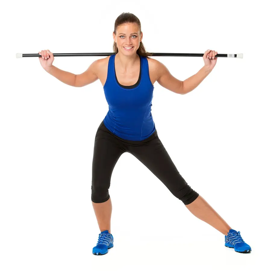 Gymstick Stretching Stick 130 cm Stav för uppvärmning och töjning 
