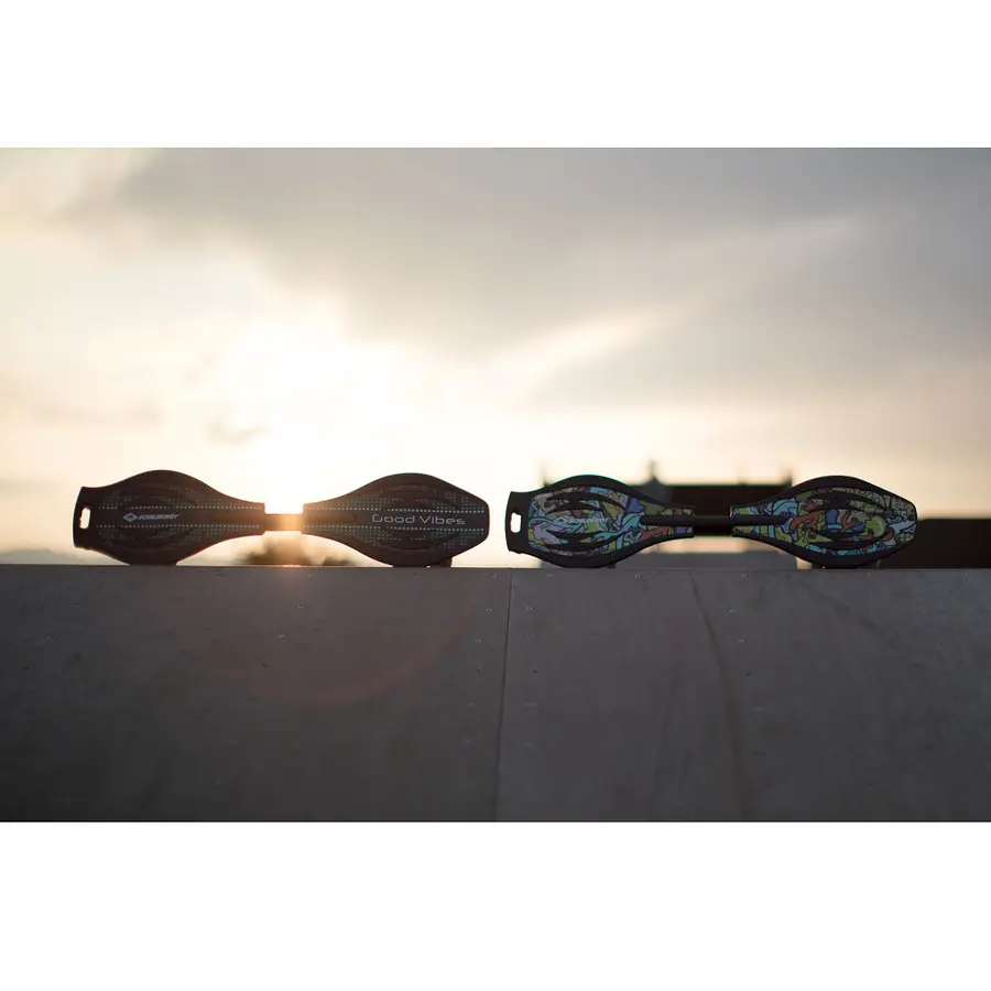 Schildkröt Waveboard Grafitti Rullebrett | Good Vibes | Fra 8 år 