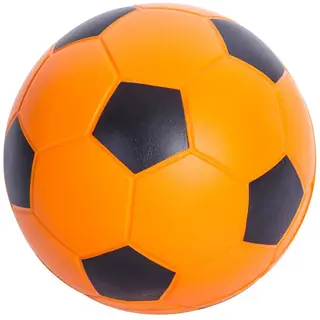 Softboll i PE-skum - Orange/Svart Fotboll i vattentät PE-skum | 20 cm