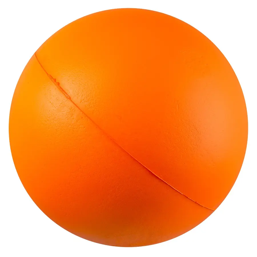 Softball PU-skum 18 cm orange Myk spillball med god sprett 