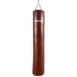 Boxningssäck i läder | 180x35 cm | 60 kg Sandsäck med kedja och svirvel