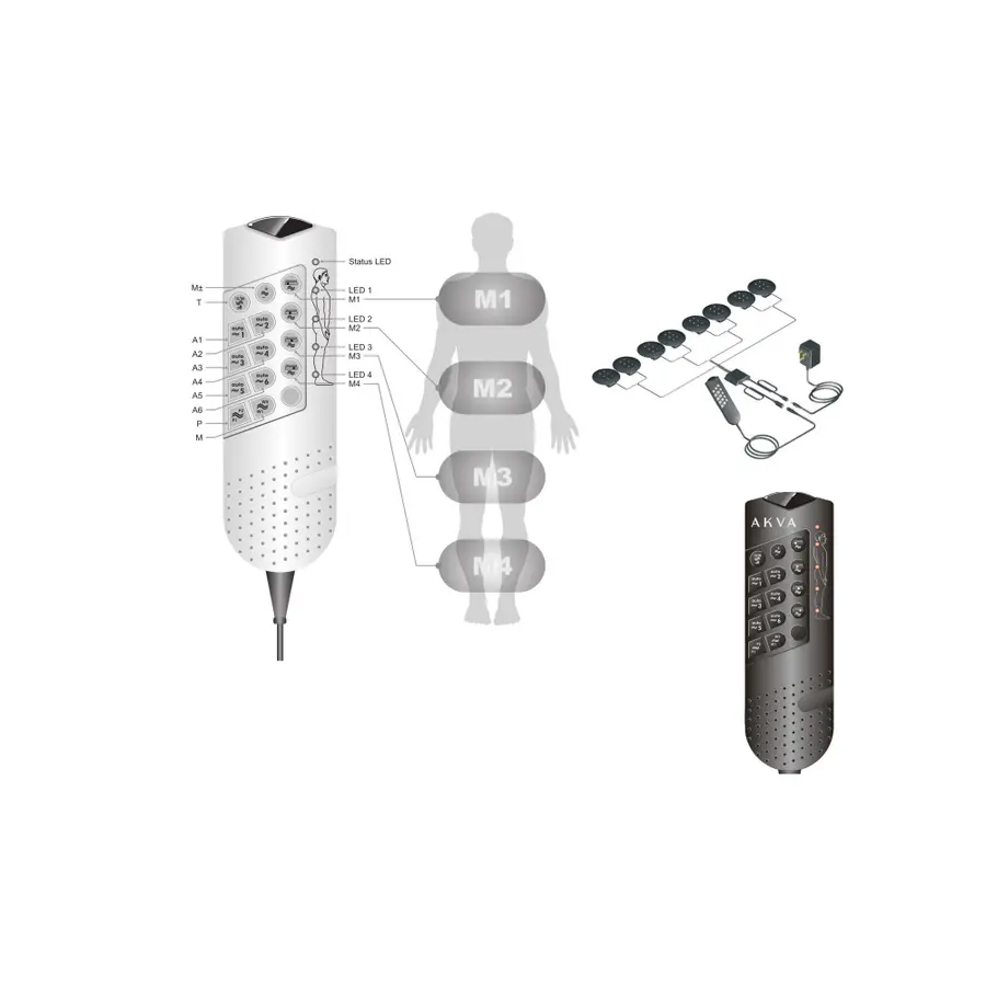 Massagematta Sense 8 8 motorer | 180 x 65 x 5,5 cm 