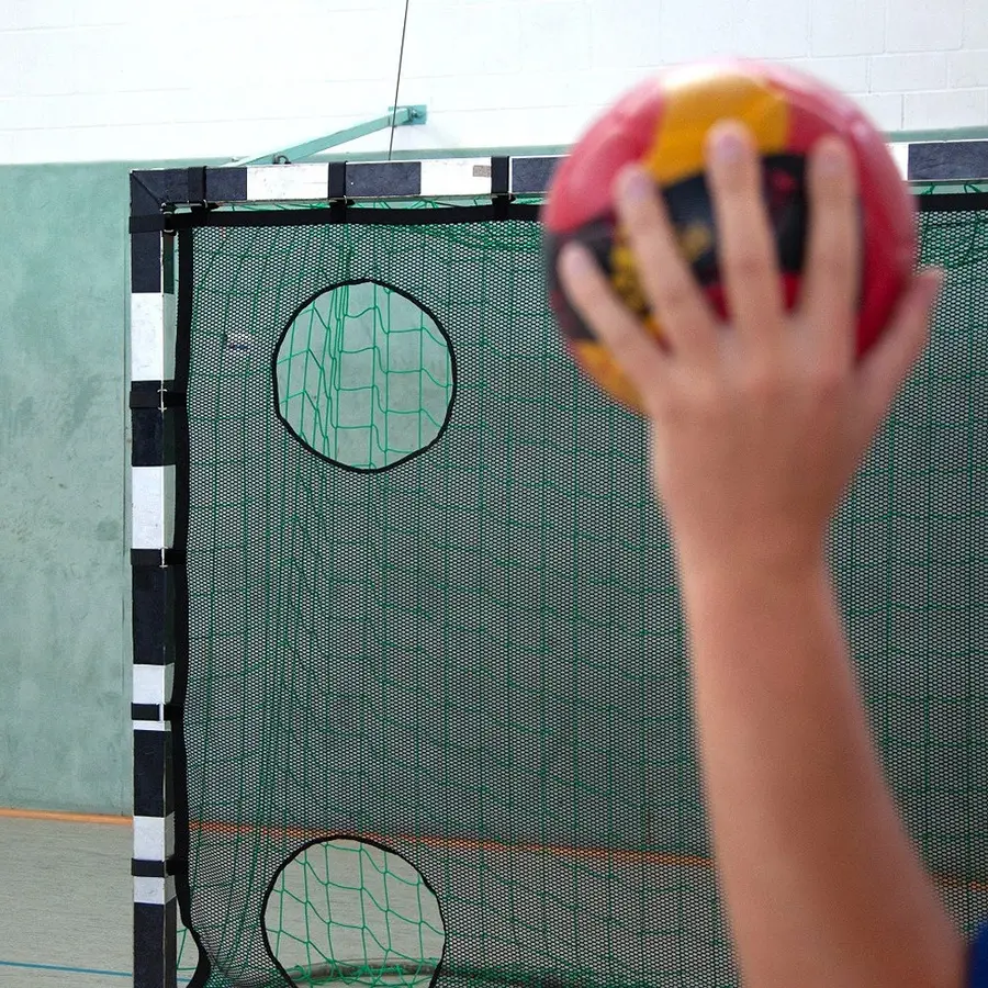 Målvägg till handbollsmål | fotbollsmål Målduk med hål | 3x2 m | 5 mannamål 