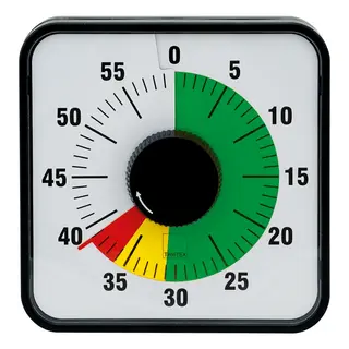 Tidsklocka visar &#229;ters&#229;ende tid Analog klocka | Nedr&#228;kning  60 min
