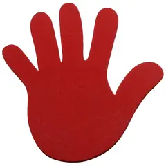 Markeringsplatta Hand R&#246;d Halks&#228;ker gummiplatta
