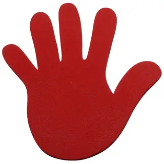 Markeringsplatta Hand R&#246;d Halks&#228;ker gummiplatta