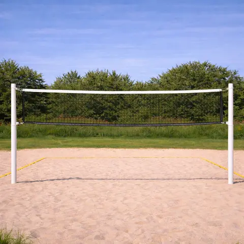Beachvolleybollstolpar med nät Justerbar höjd med enkel uppspänning