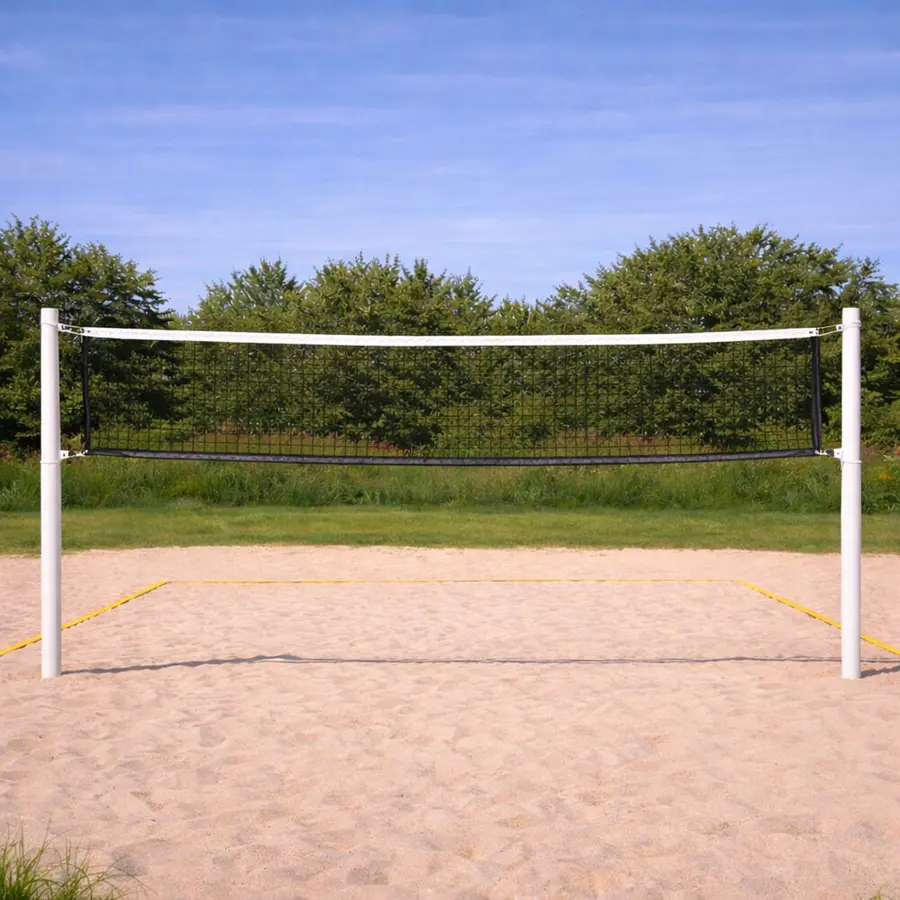 Beachvolleybollstolpar med nät Justerbar höjd 