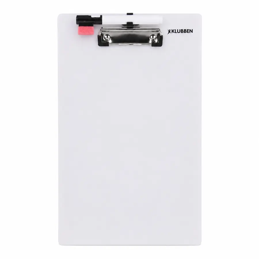 Klubben Skrivplatta | 1 st. Whiteboard med klämme 