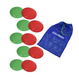 Frisbee Aero Flying Disc skolset 10 frisbees med meshväska