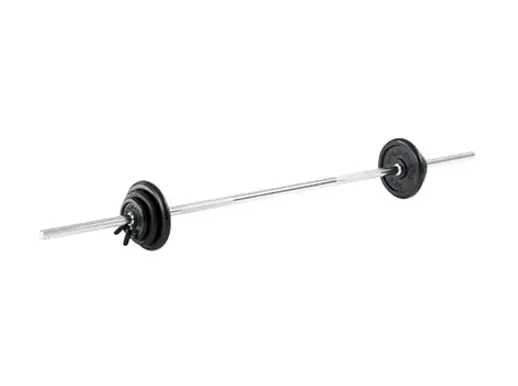 Vektsett Støpejern 50 kg Vektstang 180 cm, vektskiver og låser 