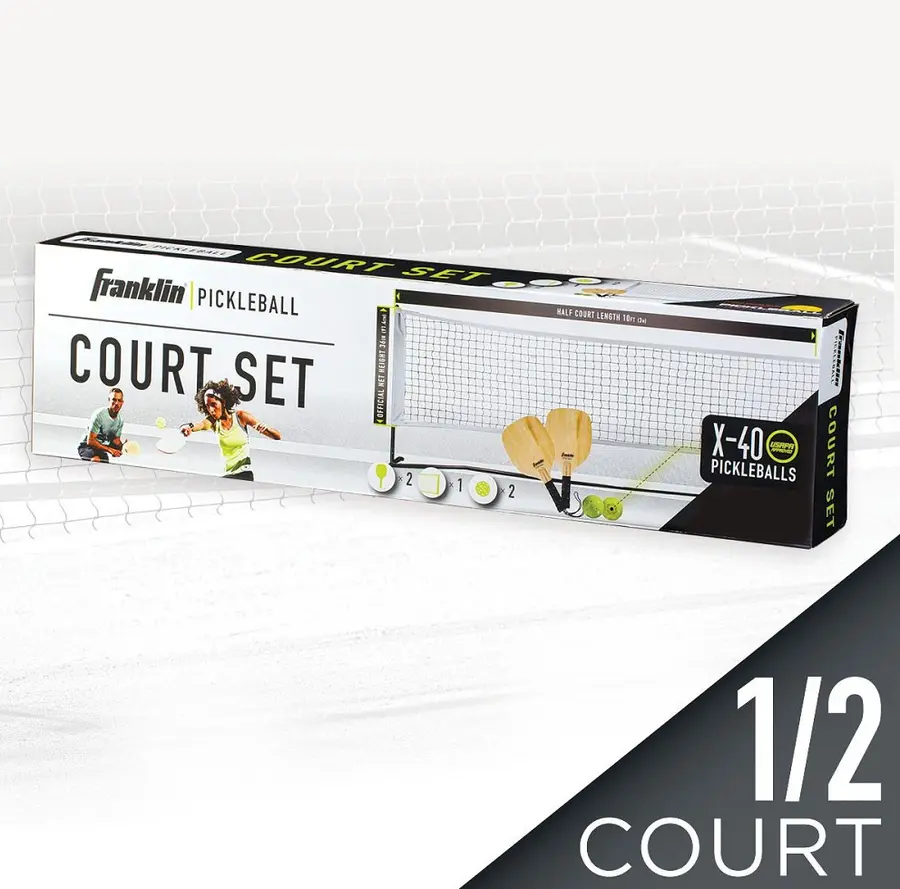 Pickleballracket Startersett Nett 1/2 Court | 2 racketer | 2 baller 