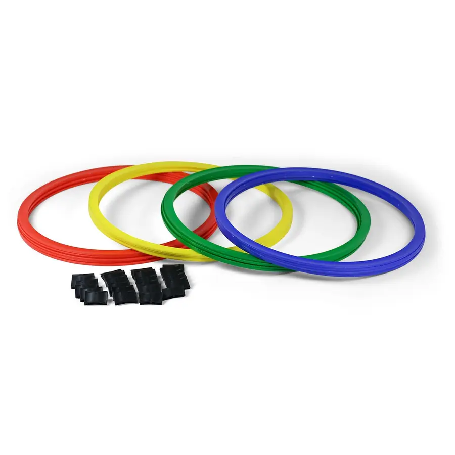Koordinasjonsringer 45 cm | 20 stk. 20 stk. treningsringer med klips og bag 
