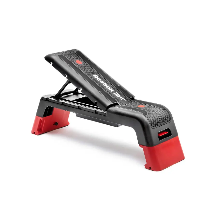 Reebok Stepbräda The Deck 2.0 Röd/Svart Uppfällbart ryggstöd | 121,5x33,7x35 cm 