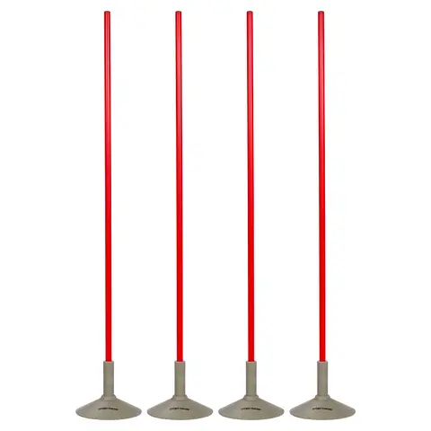 Slalompinnar med fot  4 st Koordinationsstavar med stabil bas