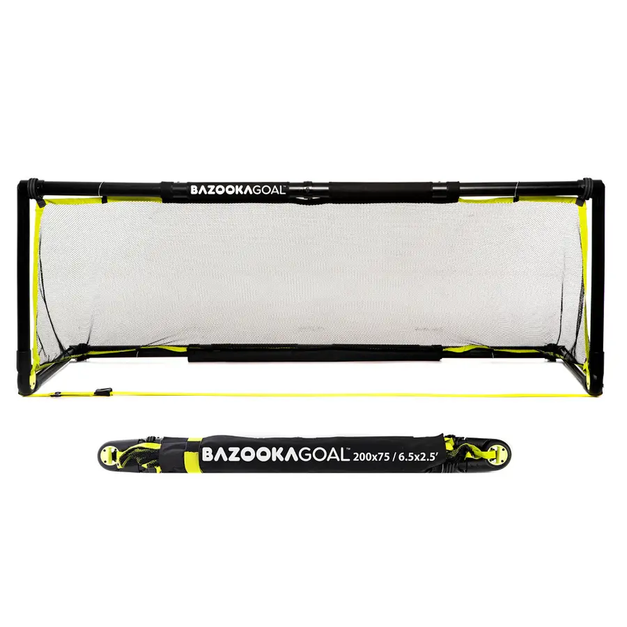 BazookaGoal Justerbar bredde 200x75 cm Pop up-mål | 1,2 m  | 1,5 m | 2 m 