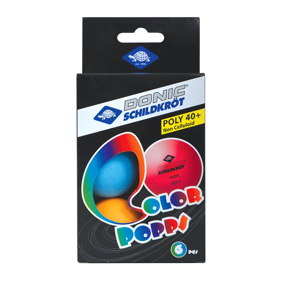 Bordtennisballer Schildkröt Colour Popps 6 stk | Skoler og fritid 
