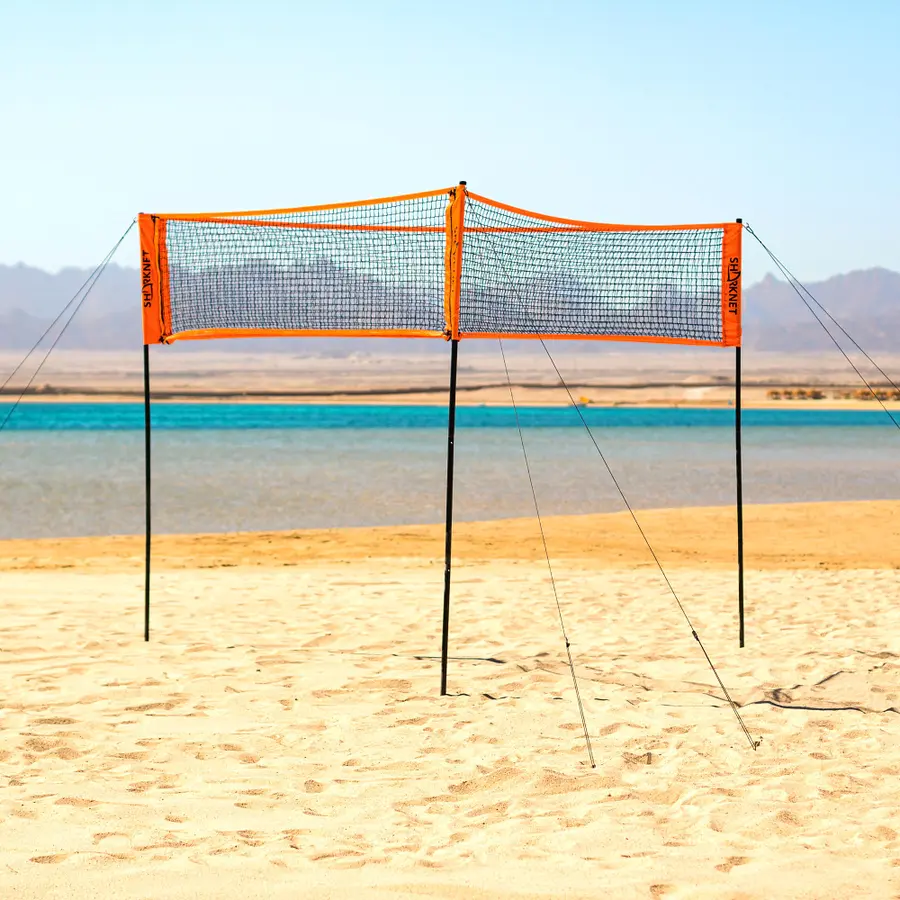 Sharknet Sandvolleyboll-set Triangelspel och vanligt spel 