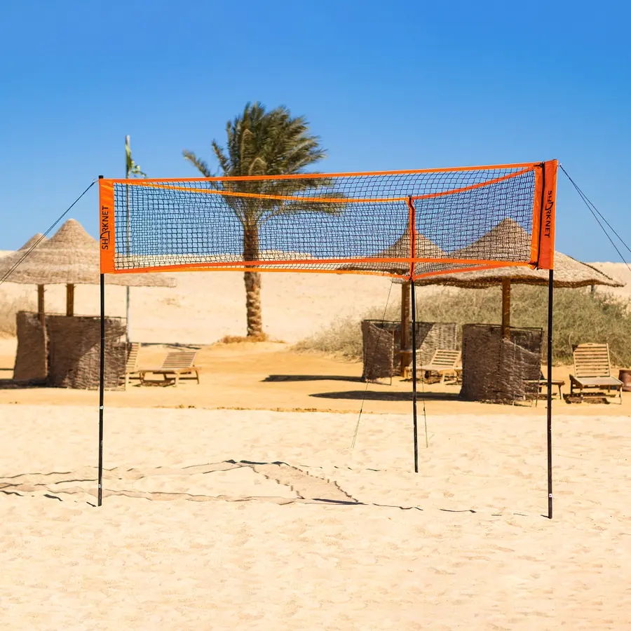 Sharknet Sandvolleyboll-set Triangelspel och vanligt spel 