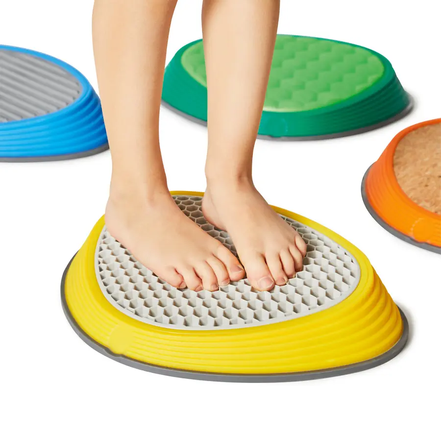 Gonge Flodstenar | Taktila Set med 5 balansstenar 