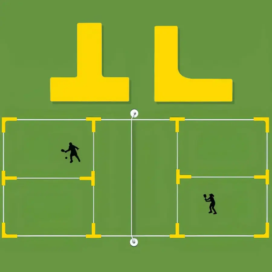 Pickleball Banmarkeringar Linjer för Plan Pickelboll 