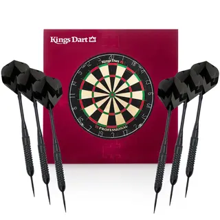 Darttavla Kings Dart First 2.0 Vita tal Dart | Surround Skydsring | 6 pilar