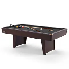 Biljardbord Valnöt Tirol 8 fot Svart spelduk | Spelfält 224x112 cm
