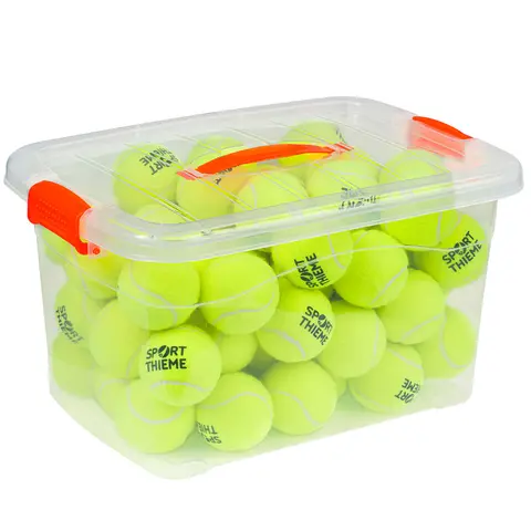 Tennisbollar i förvaringslåda Bollar för skola och förening