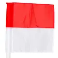 Flagga till h&#246;rnstolpe 50 mm Fyrkantig h&#246;rnflagga R&#246;d/vit