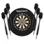 Darttavla Kings Dart First 2.0 Vita tal Dart | Surround Skydsring | 6 pilar