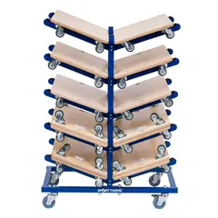 F&#246;rvaringsvagn med hjul Vagn f&#246;r rullbr&#228;dor | 80 x 47 x 105 cm