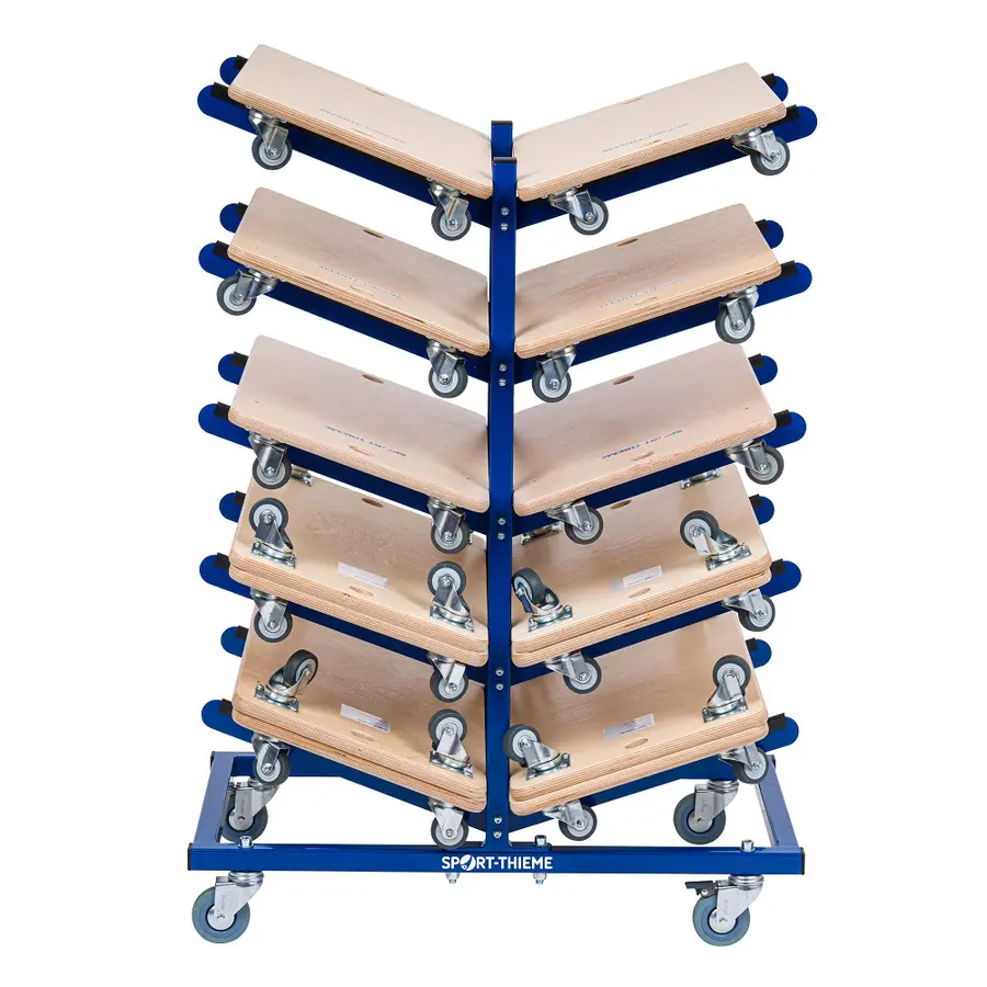 Förvaringsvagn med hjul Vagn för rullbrädor | 80 x 47 x 105 cm 