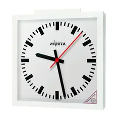 Peweta radiostyrd väggklocka 50x50 Inomhus | Batteridrift | DIN-markeringar