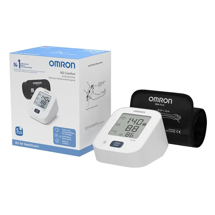 Omron blodtrycksmätare M2 Comfort Helautomatisk mätare för blodtryck 