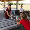 Portabelt utdragbart bordtennisn&#228;t Inf&#228;llbart pingisn&#228;t
