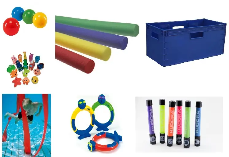 Simlärarkurs paket med hjälpmedel Baskunskaper dyka, flyta, glida 