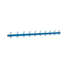 V&#228;ggskena med 10 dubbla metallkrokar 150 cm | Bl&#229;